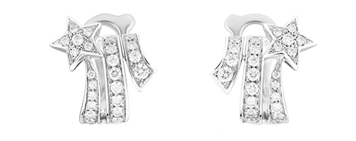 Étoile filante earrings 18K white gold, diamonds, Chanel